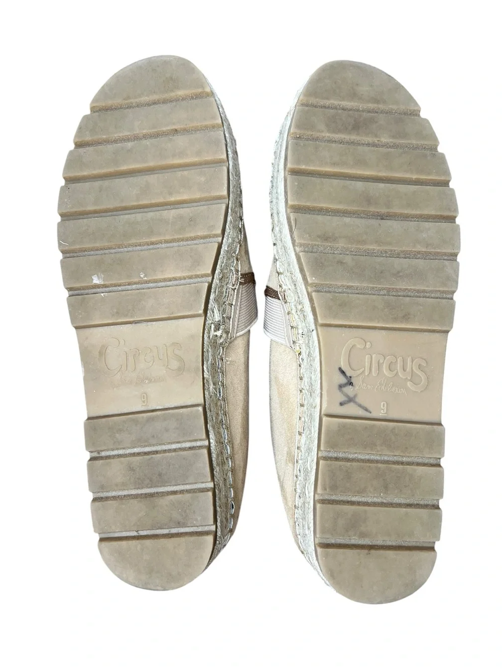 Circus by Sam Edelman Suede Espadrille Platform Slip On Loafers Beige 9⁠ Fall